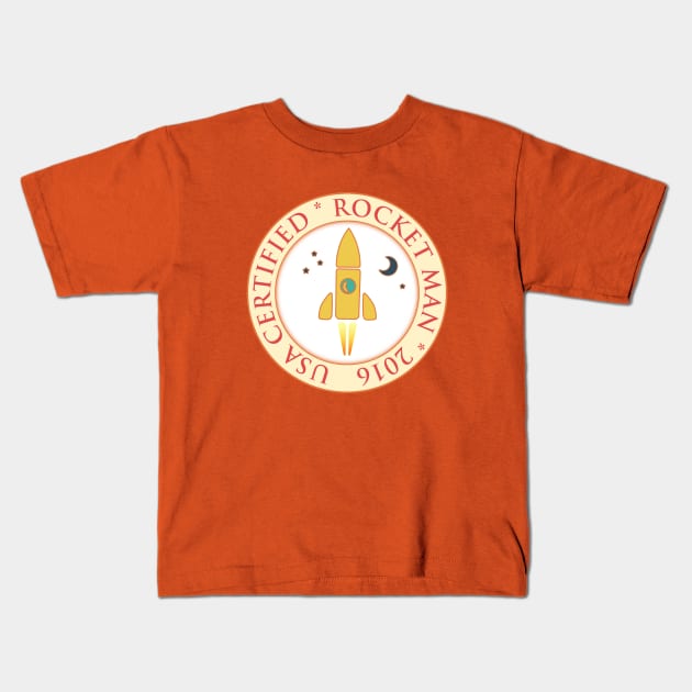 Certified rocket man Kids T-Shirt by Gaspar Avila